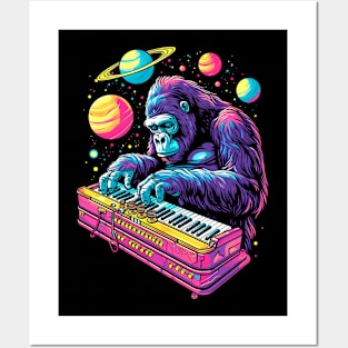 Galactic Gorilla Organist Posters and Art